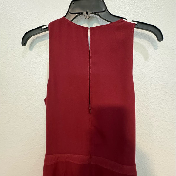 36. JOIE NWT $348 Mairead Tie Waist Crop Culotte Jumpsuit in Garnet Size 4 - Picture 6 of 11